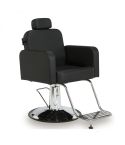 Sillón de Maquillaje y Peluquería hidráulico con base redonda y reposapiés Modelo Noor - Color Negro