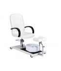 Sillón de Pedicura giratorio con bañera de pies y reposapiés Modelo Anita
