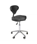 Taburete ergonómico regulable en altura con respaldo envolvente Modelo Opy Gris oscuro