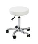 Taburete ergonómico regulable en altura sin respaldo Modelo Ceti Blanco