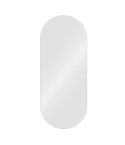 Tocador de Peluquería ovalado estilo Moderno con espejo LED sin marco Modelo Iris 170x70 cm