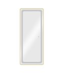 Tocador de Peluquería rectangular estilo Moderno con espejo LED y marco dorado Modelo Lush Gold 170x70 cm