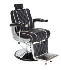 Sillón Barbero hidráulico reclinable y giratorio con reposabrazos Modelo Tweed