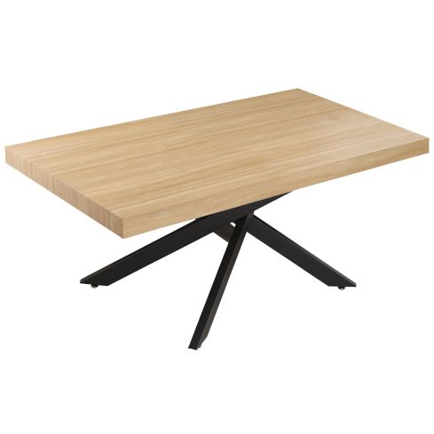 Mesa Comedor Extensible Leonardo 160 – 240 cm Oak / Negro.