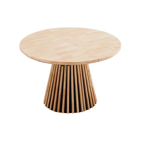 Mesa de comedor Redonda extensible con patas en forma de cono y tablero Nordish Modelo Grove 100-0
