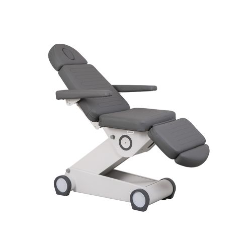 Sillón de podología eléctrico de 4 motores con agujero facial y luz LED Modelo B-LIGHT502 Gris Weelko