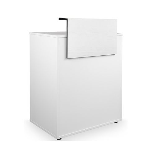 Mueble de recepción con cajón y frente madera color blanco Modelo Dylan White Blanco