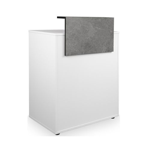 Mueble de recepción con cajón y frente efecto hormigón Modelo Dylan White Hormigón