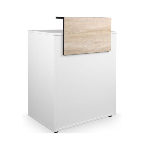Mueble de recepción con cajón y frente madera de roble Modelo Dylan White Madera