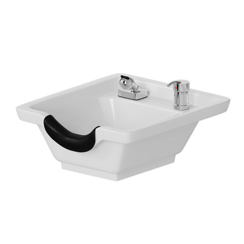 Pica de cerámica de un seno para tocador de barbero Modelo Tritón Completa - color blanco