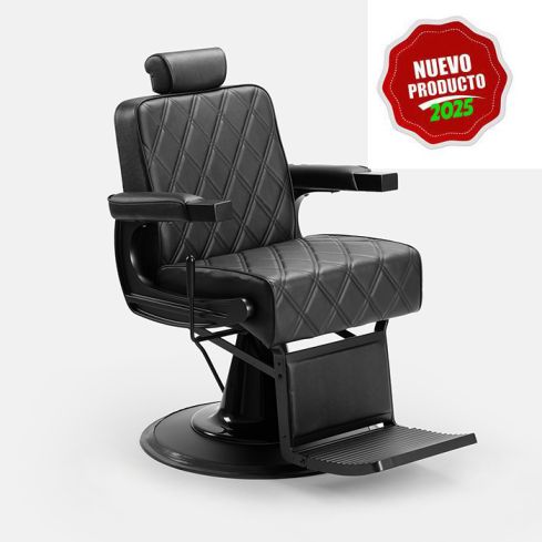 Sillón Barbero hidráulico reclinable y giratorio con reposabrazos Modelo Taper 2.0