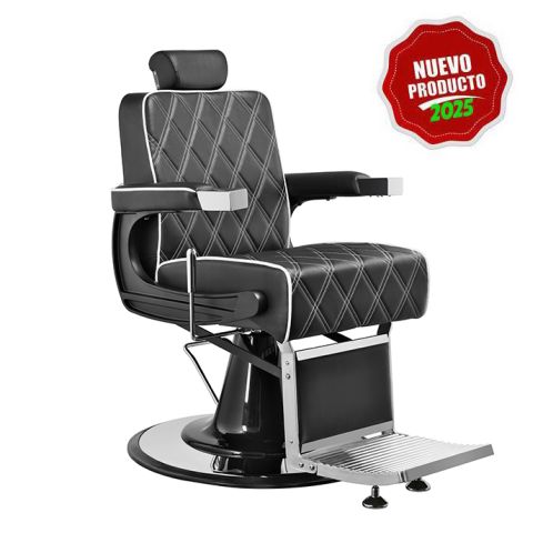 Sillón Barbero hidráulico reclinable y giratorio con reposabrazos Modelo Temple 2.0
