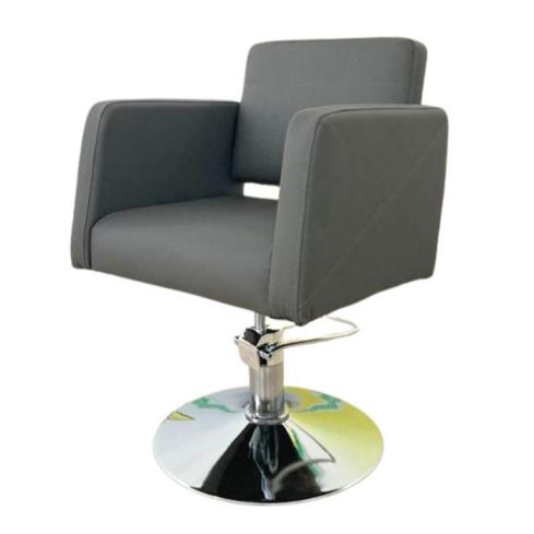 Sillón Corte de Peluquería hidráulico con reposabrazos Modelo LBH-73G - color gris
