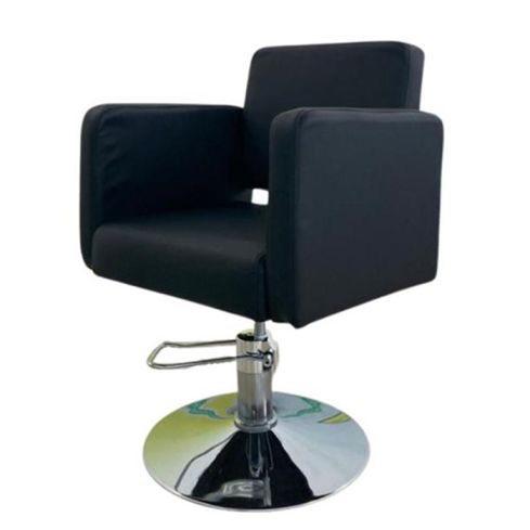 Sillón Corte de Peluquería hidráulico con reposabrazos Modelo LBH-74N - color negro