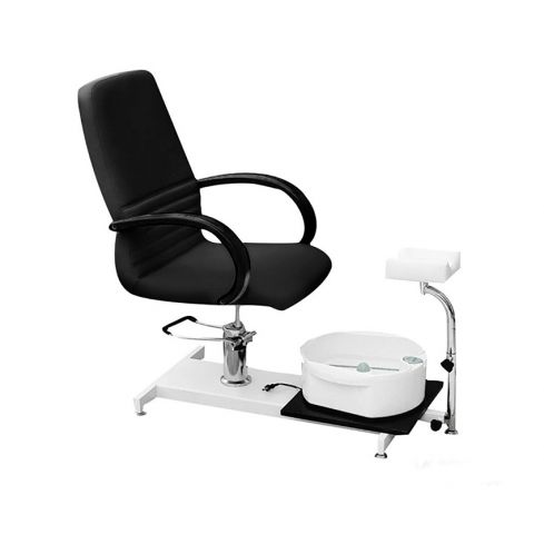 Sillón de Manicura & Pedicura hidráulico con bañera y reposapies Modelo Torino Negro