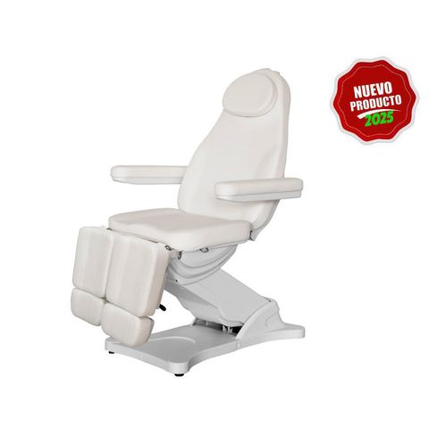Sillón Podología Gama Alta de 3 motores con agujero facial Modelo Serenity Blanco Weelko