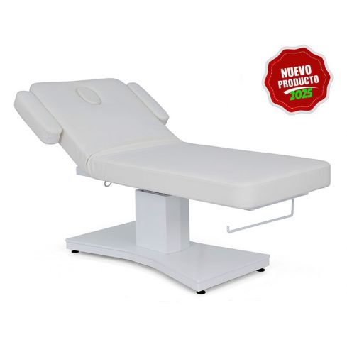 Camilla de Masaje eléctrica SPA con 1 motor y agujero facial Modelo Goid - Base Blanca