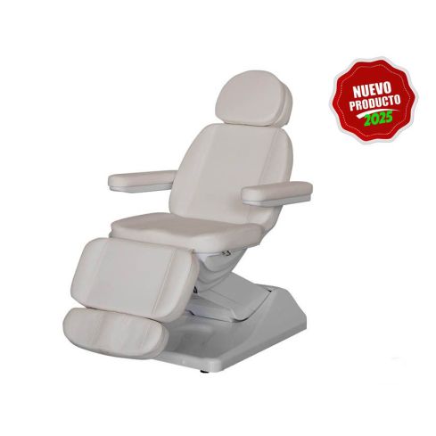 Camilla de Estética motorizada de 3 cuerpos y 4 motores sin calefacción Modelo Oasis Blanca