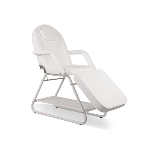 Camilla de estética Gama Alta de 3 cuerpos con agujero facial Modelo Scorpius WW Blanca