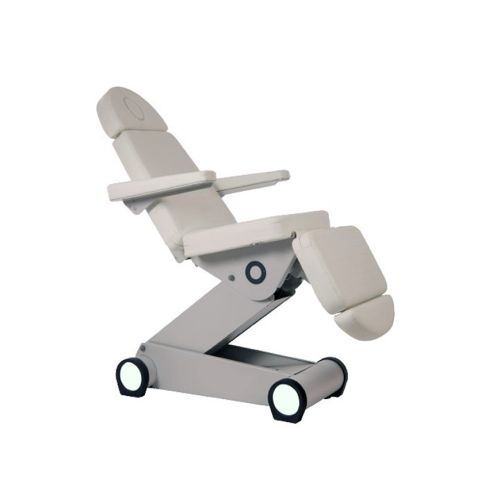 Sillón de podología eléctrico de 4 motores con agujero facial y luz LED Modelo B-LIGHT502 Blanco Weelko