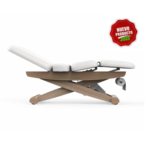 Camilla de Masaje y Spa multifuncional con 3 motores y acabado en madera Modelo Aluni