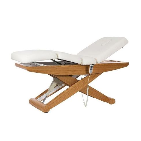 Camilla de masaje multifuncional de 3 motores con acabado de madera Cyx Modelo 2256