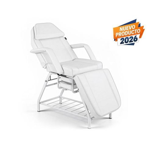 Camilla de estética reclinable de 3 secciones con cajonera integrada Modelo Domix