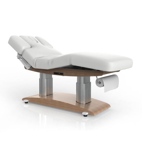 Camilla de Masaje eléctrica SPA con 4 motores y acabado en madera Natural Modelo Lips