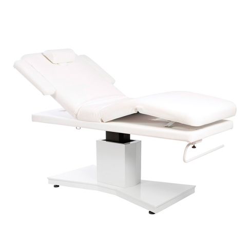 Camilla de Masaje eléctrica SPA con 3 motores y agujero facial Modelo Bere - Base Blanca