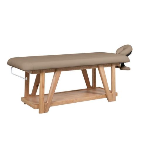 Camilla de masaje Spa fija con estructura de madera Roots Mod. WKS032.A33 - Color Beige