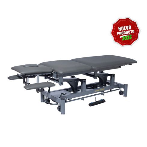 Camilla de Masaje eléctrica Premium de 5 secciones con 2 motores Modelo Nott Coinfycare Base gris - Color Gris