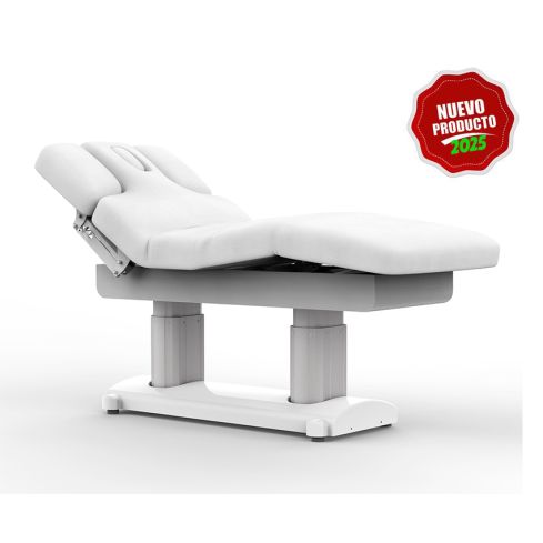 Camilla de Masaje eléctrica SPA con 4 motores y agujero facial Modelo Phen White