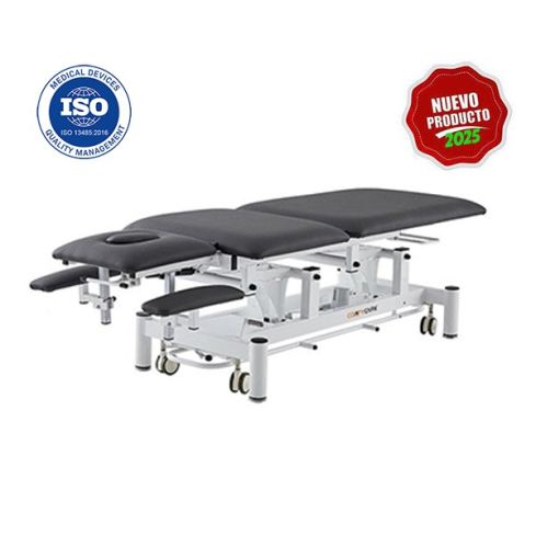 Camilla de Masaje eléctrica Premium de 5 secciones con 1 motor y Bloqueo de Seguridad Modelo Rila PRO Coinfycare - Color Gris