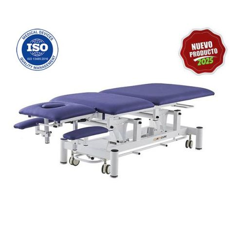 Camilla de Masaje eléctrica Premium de 5 secciones con 1 motor y Bloqueo de Seguridad Modelo Rila 75 Coinfycare - Color Azul