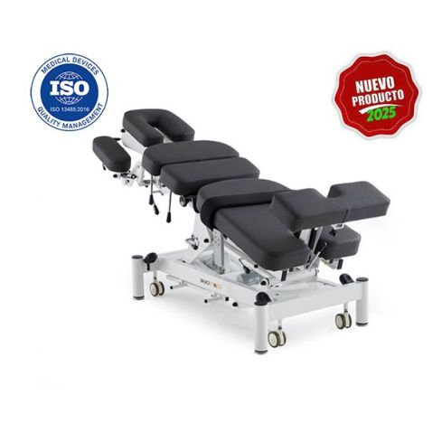 Camilla Eléctrica Profesional para Quiropráctica de 7 secciones Modelo Sido Coinfycare - Color Gris