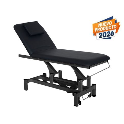 Camilla de masaje eléctrica de 2 cuerpos con 1 motor y agujero facial Modelo Vital Black WPF0007.1.A66.BF Weelko