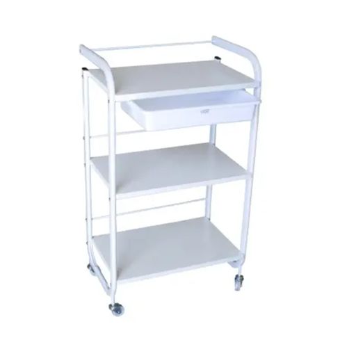 Carrito auxiliar de estética con bandeja y estantes Modelo IDMCAEST