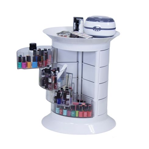 Carrito Mostrador de Manicura y Pedicura Modelo Evita Plus color Blanco