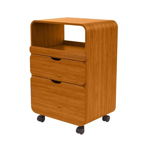 Carrito de estética de madera con cajones y compartimento central Modelo Tidy Madera