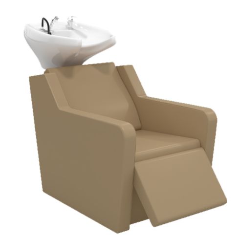 Lavacabezas Gama Alta con pica blanca y reposapies eléctrico Modelo Yannik BE