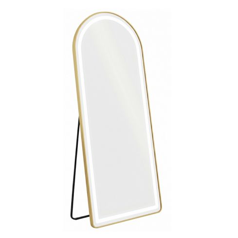 Espejo de pie estilo Moderno con iluminación LED y marco dorado Modelo Make-Up 65x170
