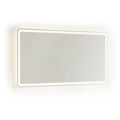 Espejo de pared rectangular estilo Moderno con iluminación LED y Lupa de aumento Modelo Waterproof 100x70