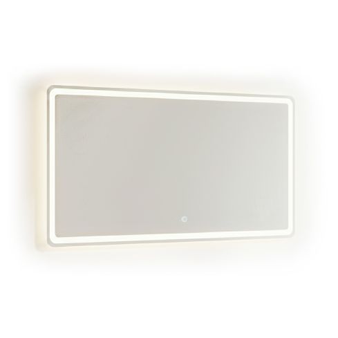 Espejo de pared rectangular estilo Moderno con iluminación LED Modelo Waterproof 80x60