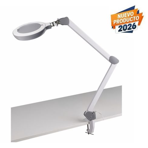 Lupa con Lampara fluorescente de 3 aumentos con pinza y brazo articulado Modelo Brisa W 3D