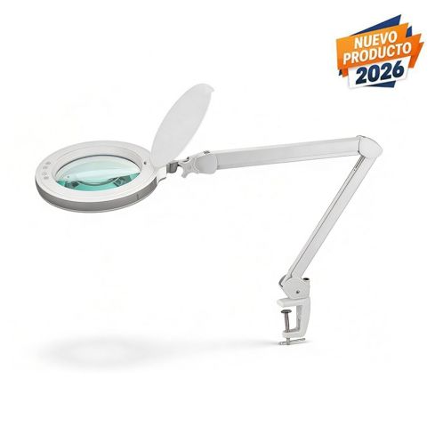 Lupa con Lampara LED de 5 aumentos con luz fría y brazo articulado con pinza Widen WKL005T Weelko