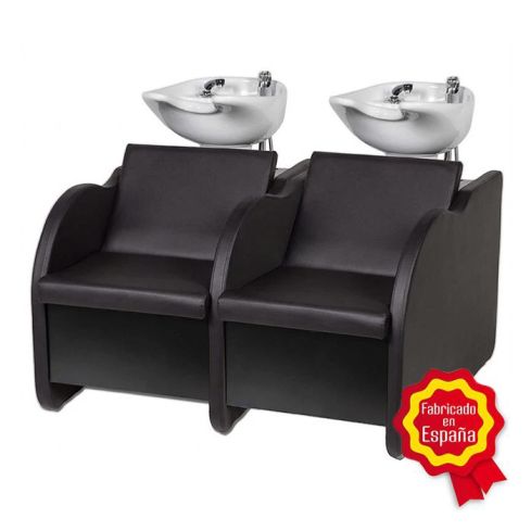 Lavacabezas Doble con Brazo intermedio y pica a elegir Modelo LBH Holanda Omega XL Doble Negro