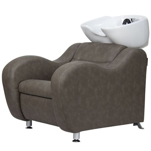 Lavacabezas Onda con pica blanca Modelo NBB-PM03 - Color Marrón Grisáceo