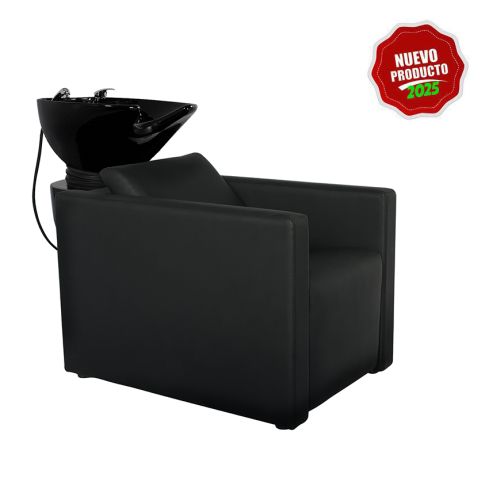 Lavacabezas con pica negra y respaldo ergonómico Modelo Peek