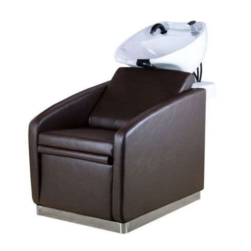 Lavacabezas con pica blanca y respaldo ergonómico Modelo Straight Line Brown