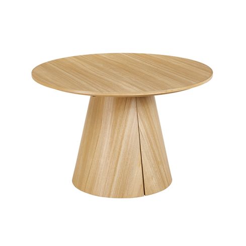 Mesa de comedor Redonda extensible con patas en forma de cono y tablero Oak Modelo Damiano 120